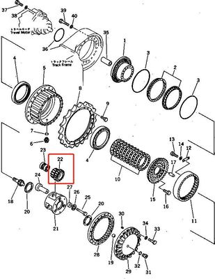 PC300-3 207-27-00040 PLANETARY GEAR 2072700040 PC300-3 Dönüştürme kutusu parçaları
